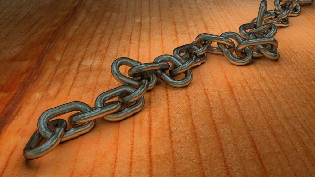 chain, metal chain, link