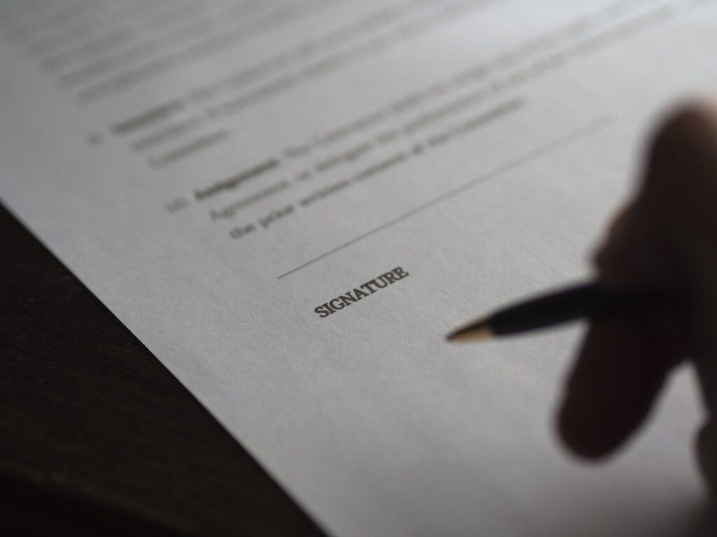 business signature contract 962388